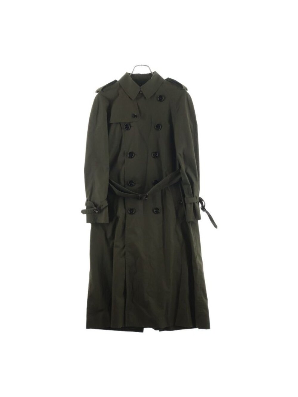 Celine 20 Trench Long Coat Polyester Cotton Khaki 2 M I with SS